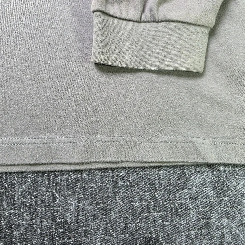 Vtg Ashworth Mock Neck T Shirt Mens XL Gray Long Sleeve Golf Preppy Made Canada